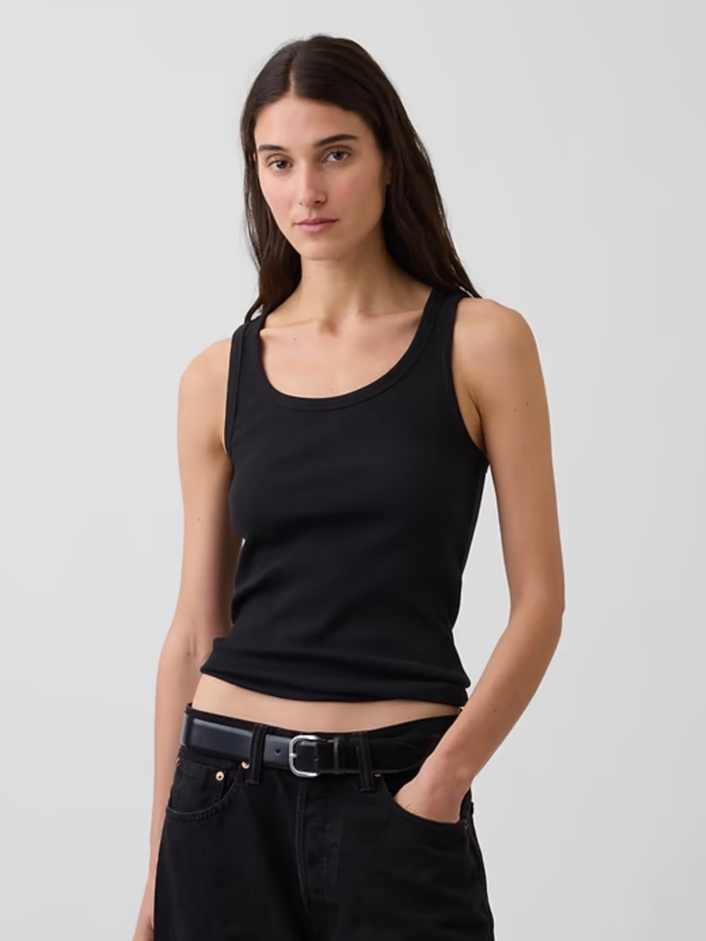 Gap ribbed scoop neck tank